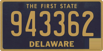 DE license plate 943362