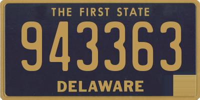 DE license plate 943363