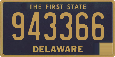 DE license plate 943366