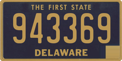 DE license plate 943369