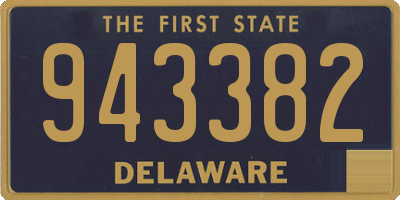 DE license plate 943382