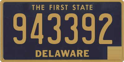 DE license plate 943392