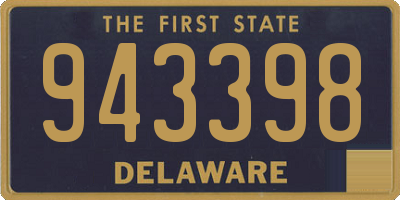 DE license plate 943398