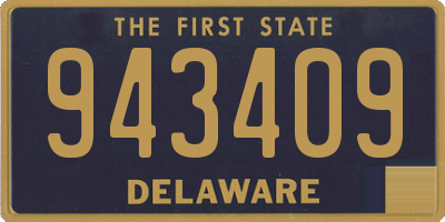 DE license plate 943409