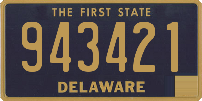 DE license plate 943421