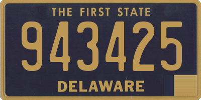 DE license plate 943425
