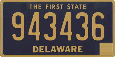 DE license plate 943436