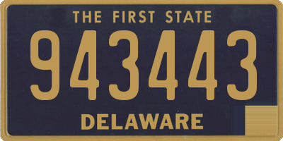DE license plate 943443