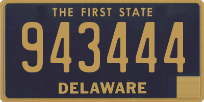 DE license plate 943444