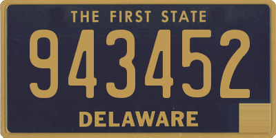 DE license plate 943452
