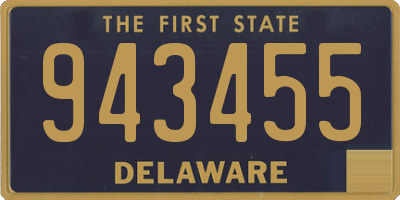DE license plate 943455