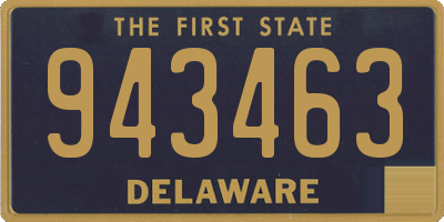 DE license plate 943463