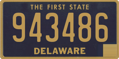 DE license plate 943486