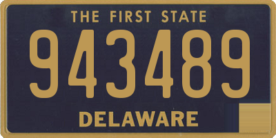 DE license plate 943489