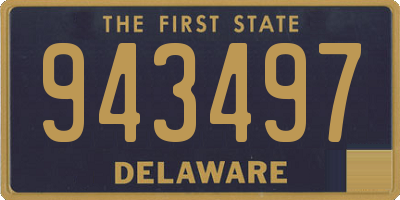 DE license plate 943497