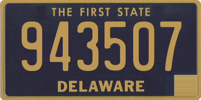 DE license plate 943507