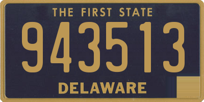 DE license plate 943513