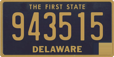 DE license plate 943515