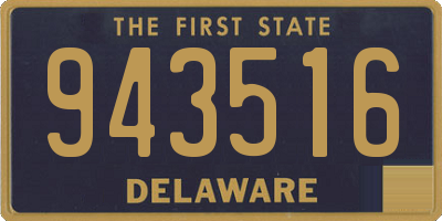 DE license plate 943516
