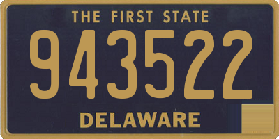 DE license plate 943522