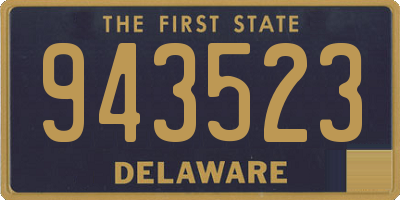 DE license plate 943523