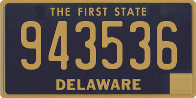 DE license plate 943536