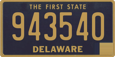 DE license plate 943540