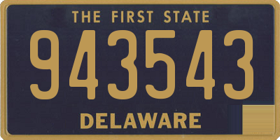 DE license plate 943543