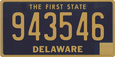 DE license plate 943546