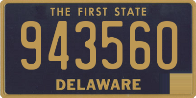DE license plate 943560