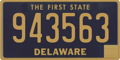 DE license plate 943563