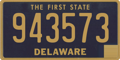 DE license plate 943573