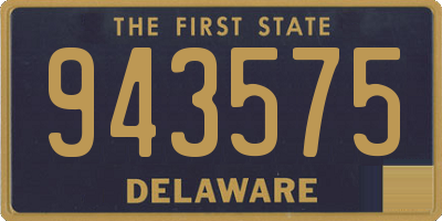 DE license plate 943575