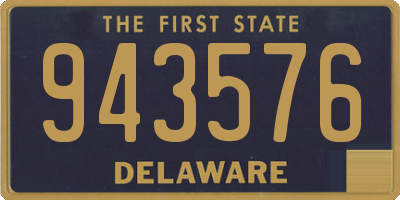 DE license plate 943576