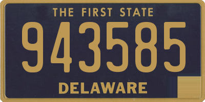 DE license plate 943585