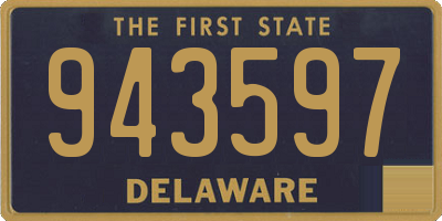 DE license plate 943597