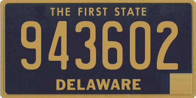 DE license plate 943602