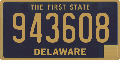 DE license plate 943608
