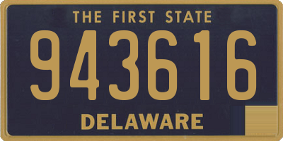 DE license plate 943616