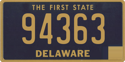 DE license plate 94363