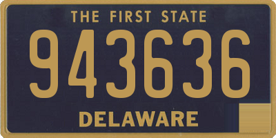 DE license plate 943636