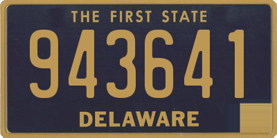 DE license plate 943641