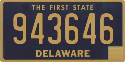 DE license plate 943646