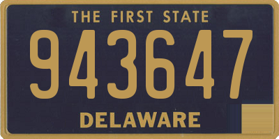 DE license plate 943647