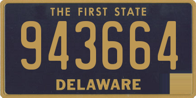 DE license plate 943664