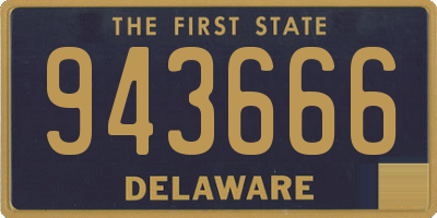 DE license plate 943666