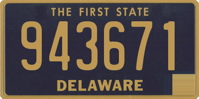 DE license plate 943671