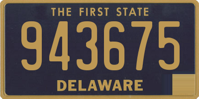 DE license plate 943675