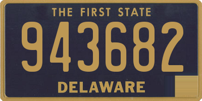 DE license plate 943682