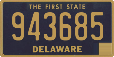 DE license plate 943685